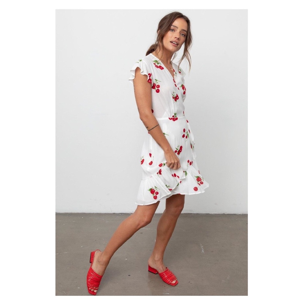 Rails Koreen Cherry Bloom Wrap Mini Dress Sz.L